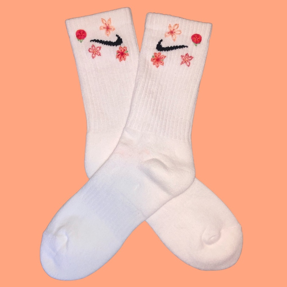 Custom hand stitched Nike socks